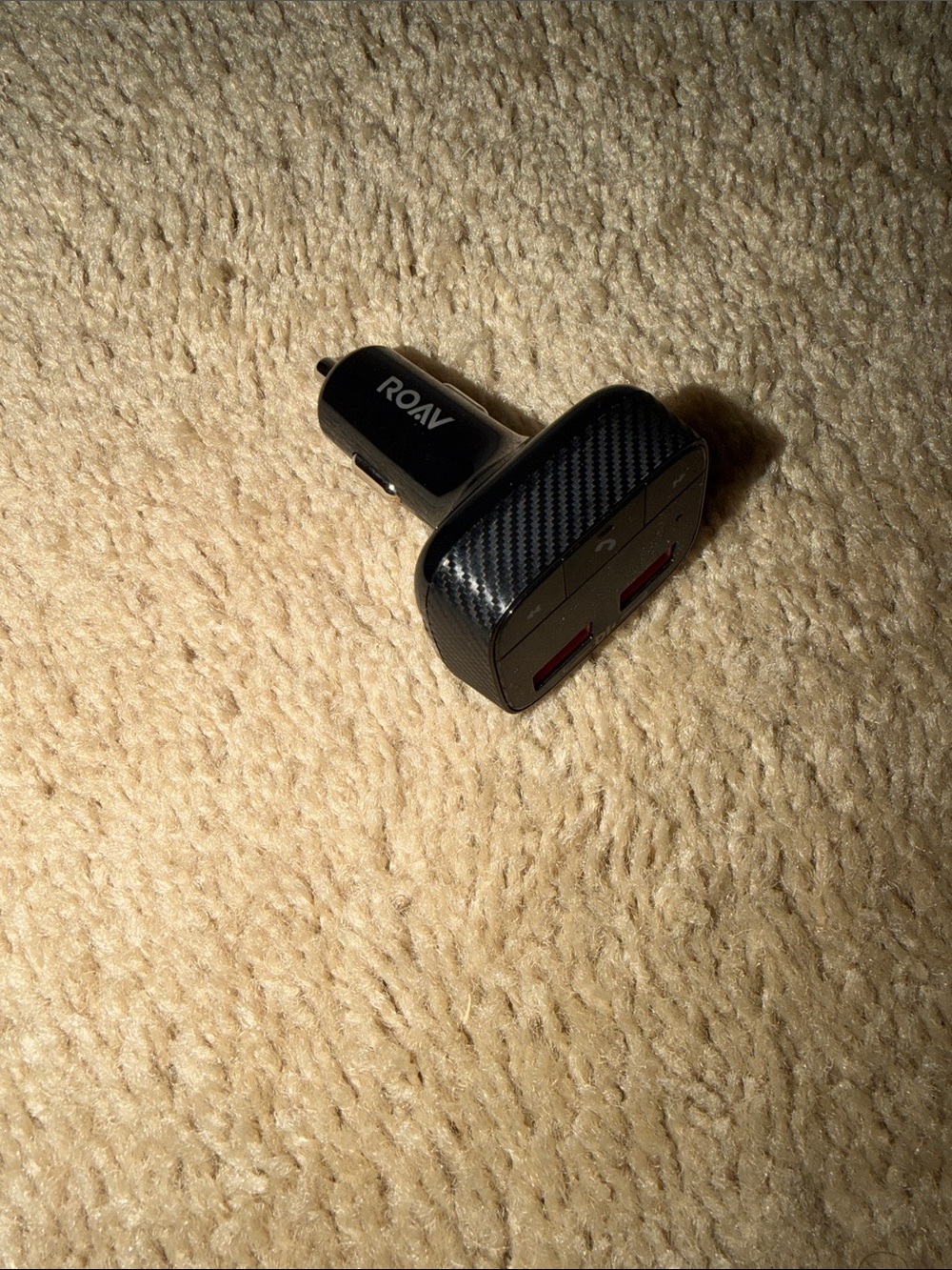 Roav Dual USB Car Charger - Black Carbon Fiber